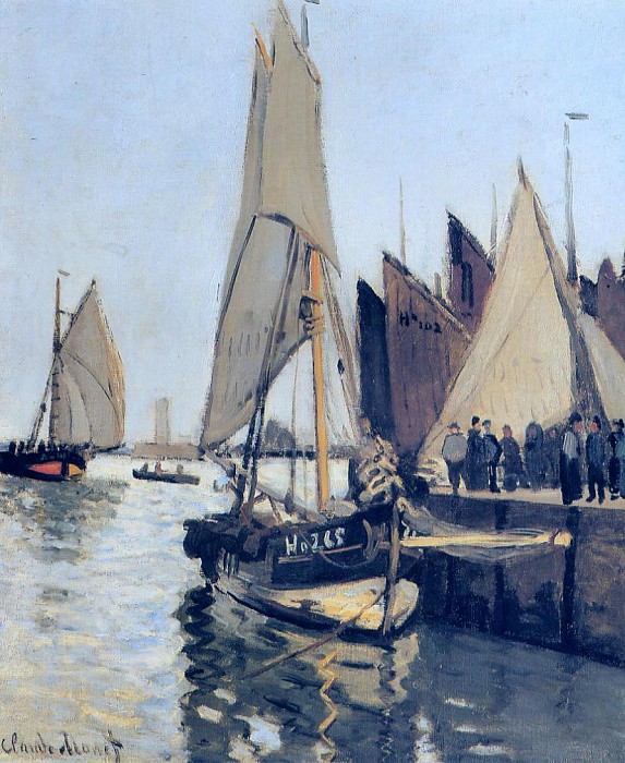 Парусные лодки в Онфлёре картина