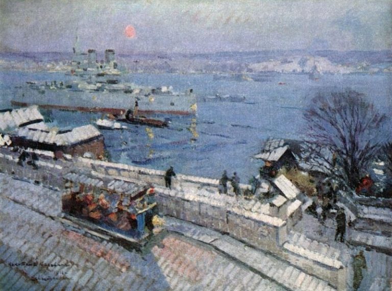 Севастополь зимой. 1916 картина