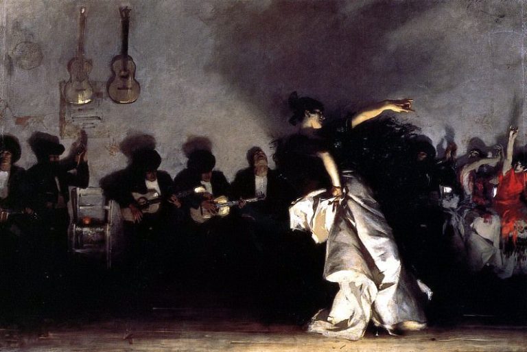 Испанский танец халео с кастаньетами картина