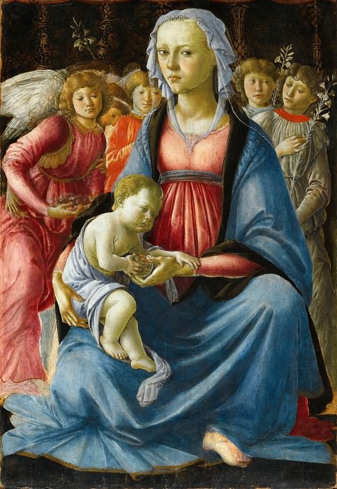 Мадонна с Младенцем среди пяти ангелов картина