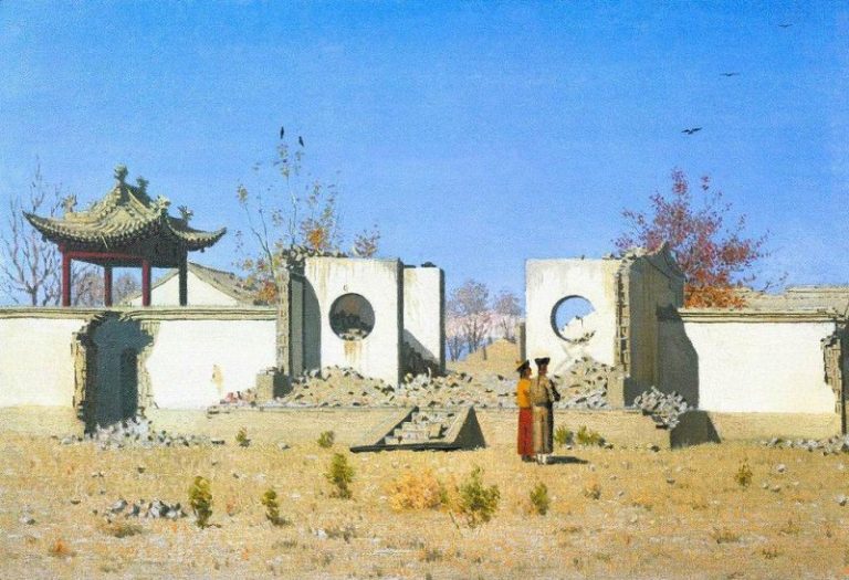 Развалины китайской кумирни. Ак-Кент. 1869-1870 картина