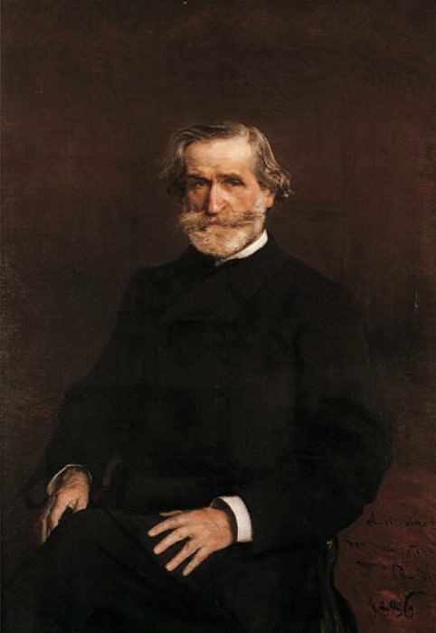Портрет сидящего Джузеппе Верди картина