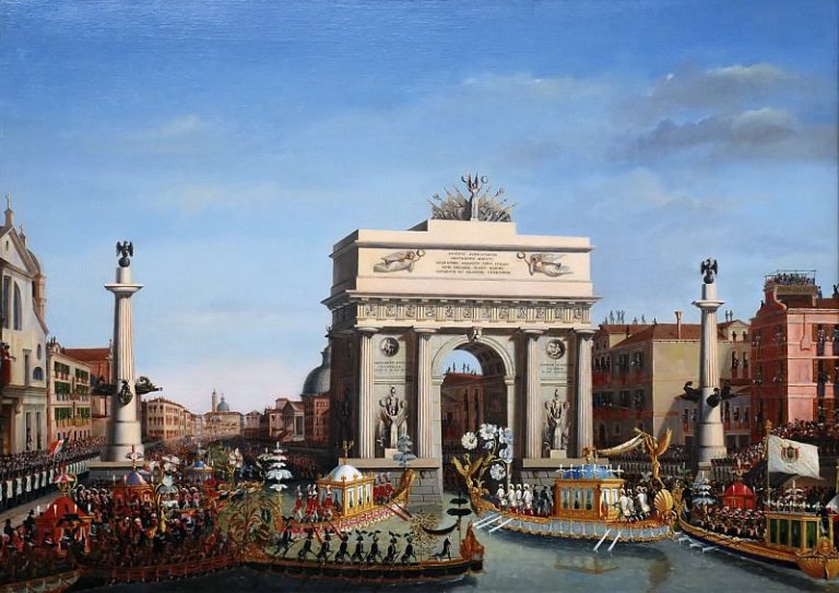 Джузеппе Борсато – Вьезд Наполеона в Венецию 29 ноября 1807 года картина