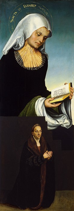 Лукас Кранах I – Святая Елизавета с Георгом, герцогом саксонским картина
