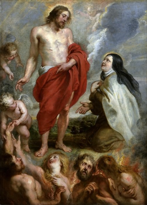 Святая Тереза Авильская ходатайствует перед Христом за Бернардино де Мендосу картина