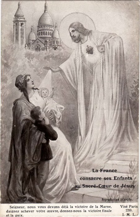 Франция освящает своих детей пред святым сердцем Иисуса картина