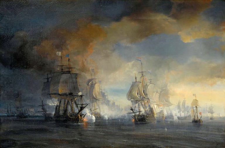 Теодор Гюден – Морской бой близ Солбея 7 июня 1672 года картина