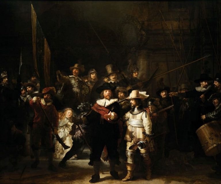 Ночной дозор (Выступление стрелковой роты капитана Франса Баннинга Кока и лейтенанта Виллема ван Рёйтенбурха) картина