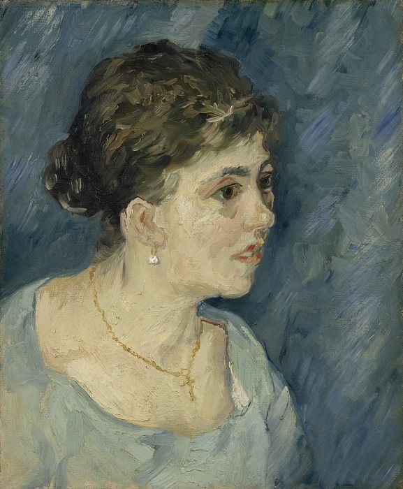 Портрет женщины в голубом картина