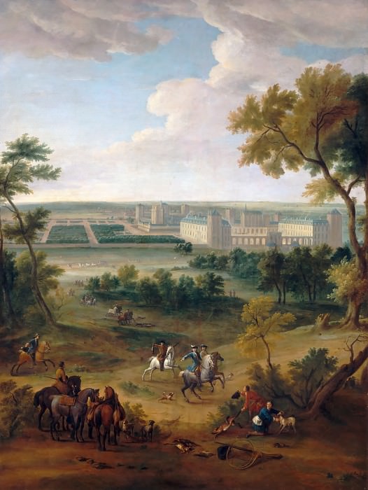 Жан-Батист Мартен – Вид замка в Венсене близ парка картина