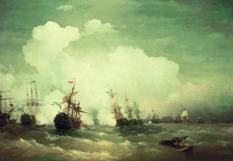 Морское сражение при Ревеле 2 мая 1790 г. 1846 222х335 картина