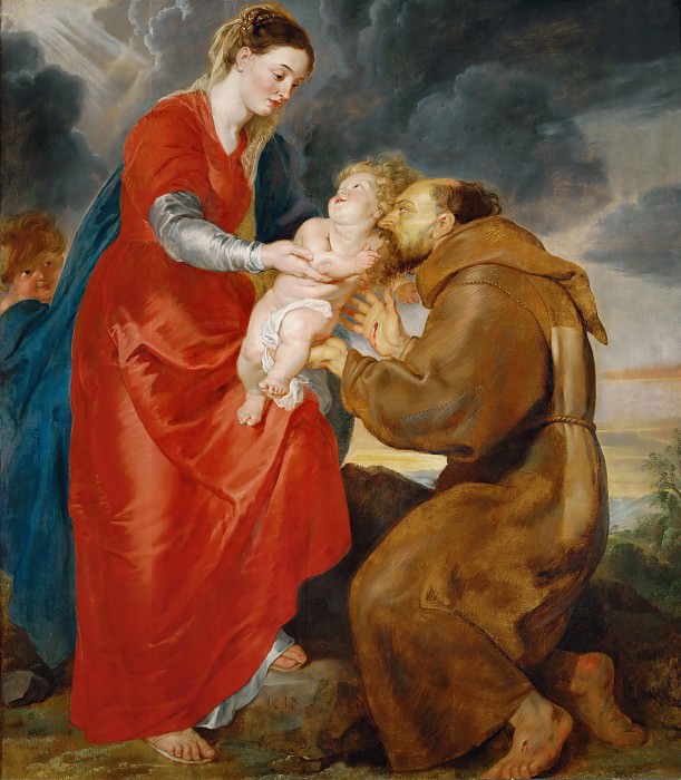 Явление Мадонны с Младенцем святому Франциску Ассизскому картина
