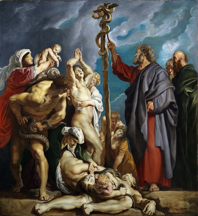 Моисей с медным змеем картина