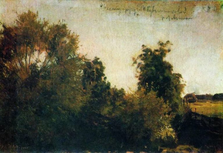 Деревья и кусты. 1880-е картина