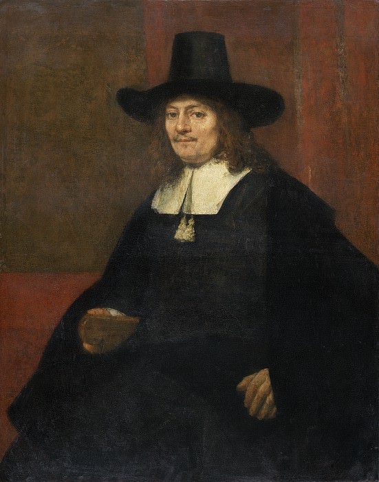 Портрет мужчины в высокой шляпе картина