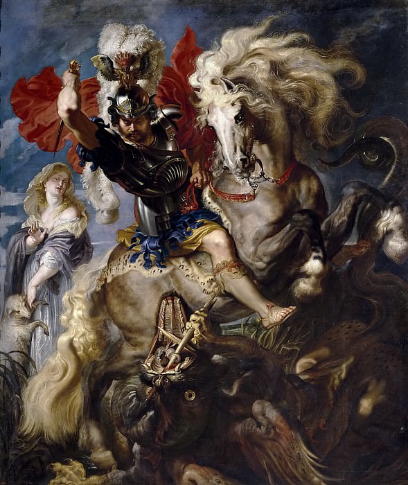 Бой Святого Георгия с драконом картина