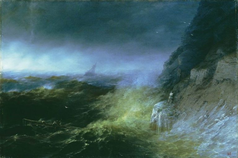 Буря на Чёрном море 1875 64,5х95 картина