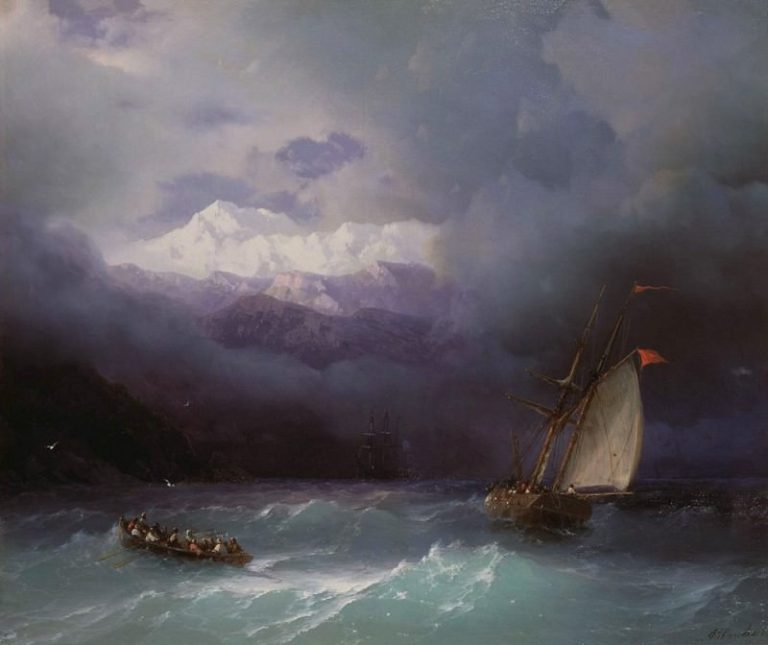 Бурное море 1868 54,2х65 картина