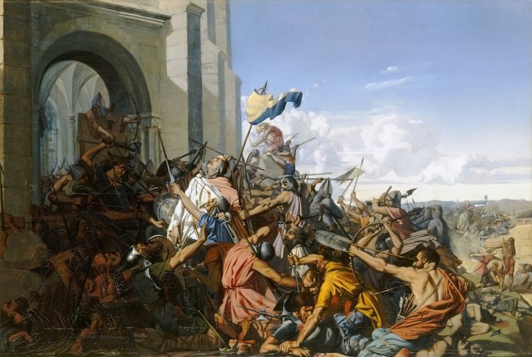 Леман, Анри – Гибель Робера ле Фора в сражении в Бриссарте 25 июля 866 года картина