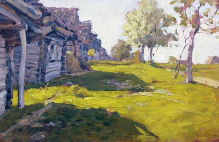 Солнечный день. Деревня. 1898 картина