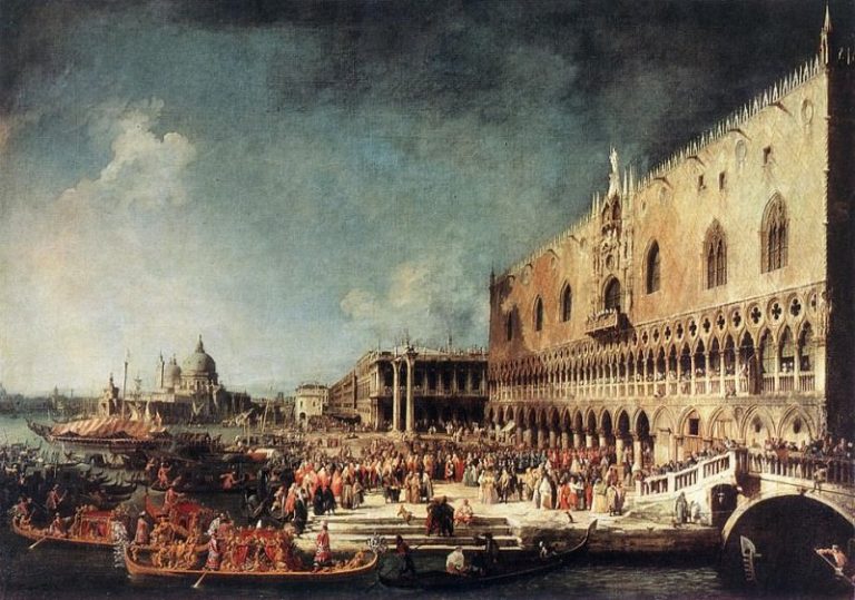 Прибытие французского посла в Венецию картина