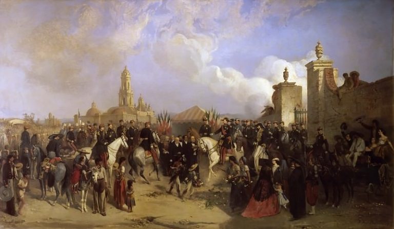 Жан-Адольф Бос – Военная экспедиция в Мехико 10 июня 1863 года картина