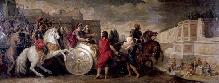 Рене-Антуан Уасс – Навуходоносор и Семирамида закладывают висячие сады в Вавилоне картина