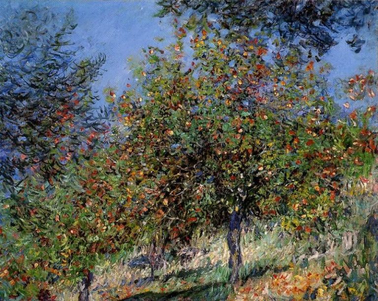 Яблони на холме Шантемель картина