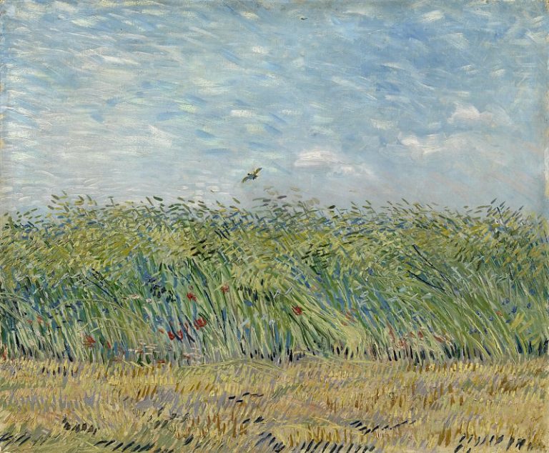 Пшеничное поле с жаворонком картина
