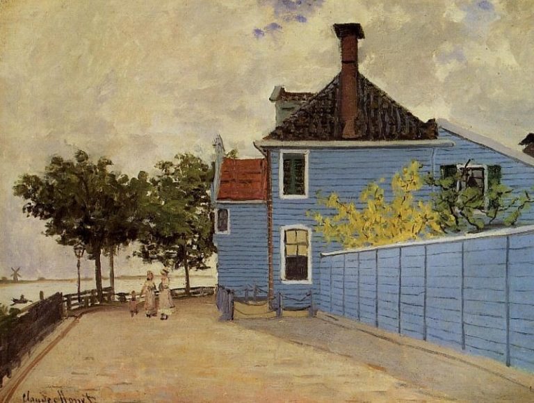 Голубой дом в Заандаме картина
