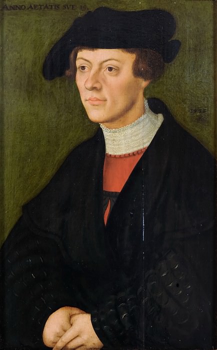 Лукас Кранах I – Портрет девятнадцатилетнего мужчины картина