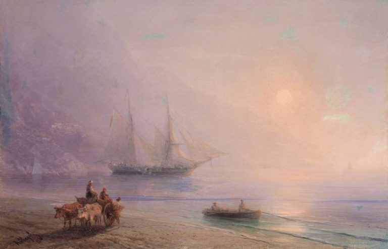 На берегу 1878 картина