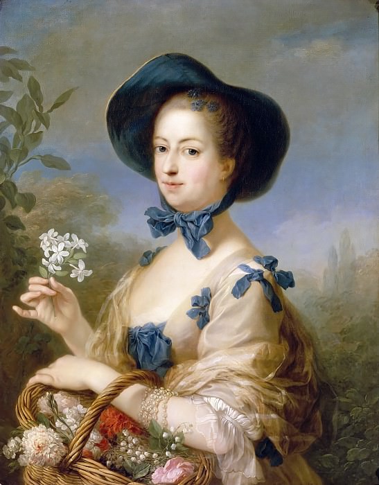 Ван Лоо, Шарль Андре – Жанна-Антуанетта Пуассон (1721-1764), маркиза де Помпадур, в образе Прекрасной Садовницы картина