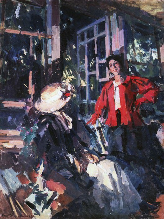 У окна. 1919 картина