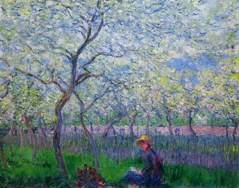 Весенний сад картина