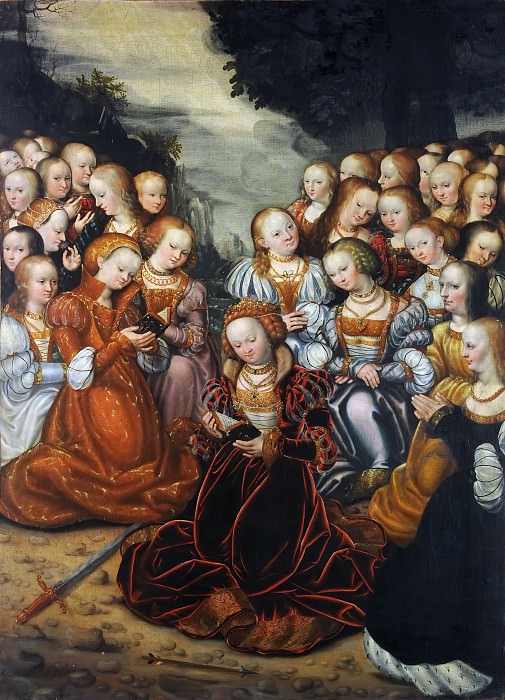 Последователь Лукаса Кранаха II – Святая Урсула и девицы картина
