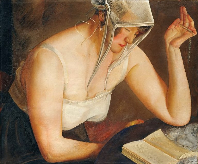 Читающая женщина картина