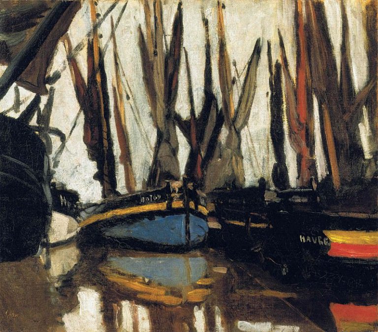 Рыболовные лодки (этюд) картина
