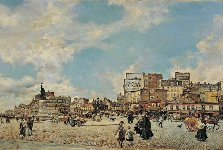 Площадь Клиши, 1874 картина