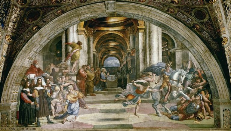 Станца Илиодора: Изгнание Илиодора из храма картина