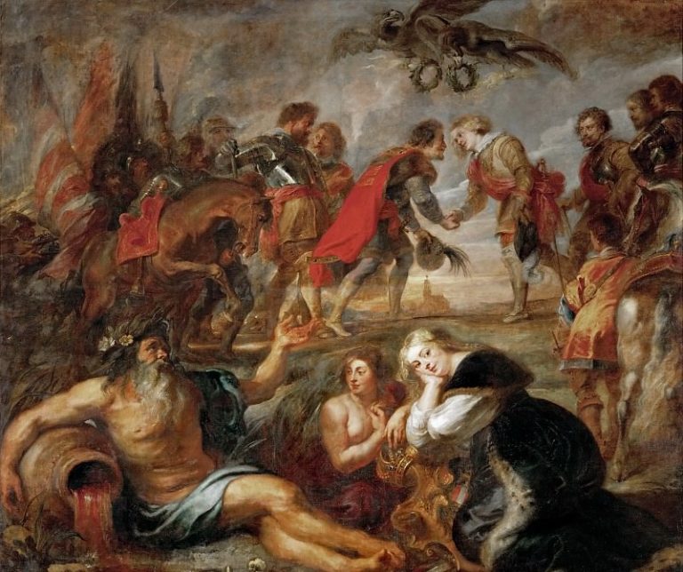 Встреча императора Фердинанда III с кардиналом-инфантом Фердинандом перед битвой у Нордлингена картина