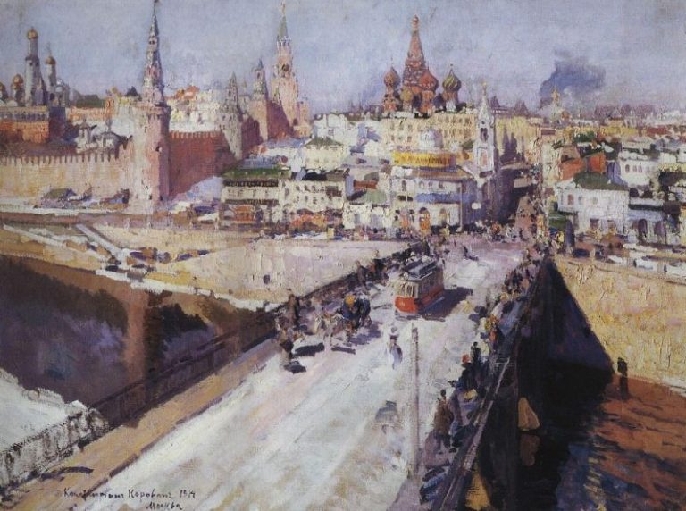 Москворецкий мост. 1914 картина