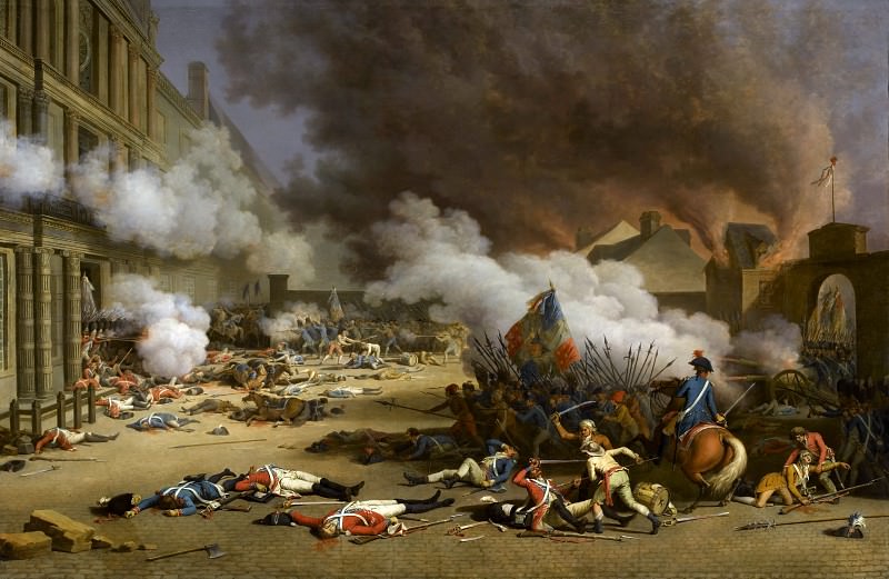 Жак Берто – Захват Тюильри в 1792 году картина