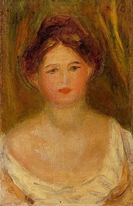 Портрет женщины с пучком на голове картина