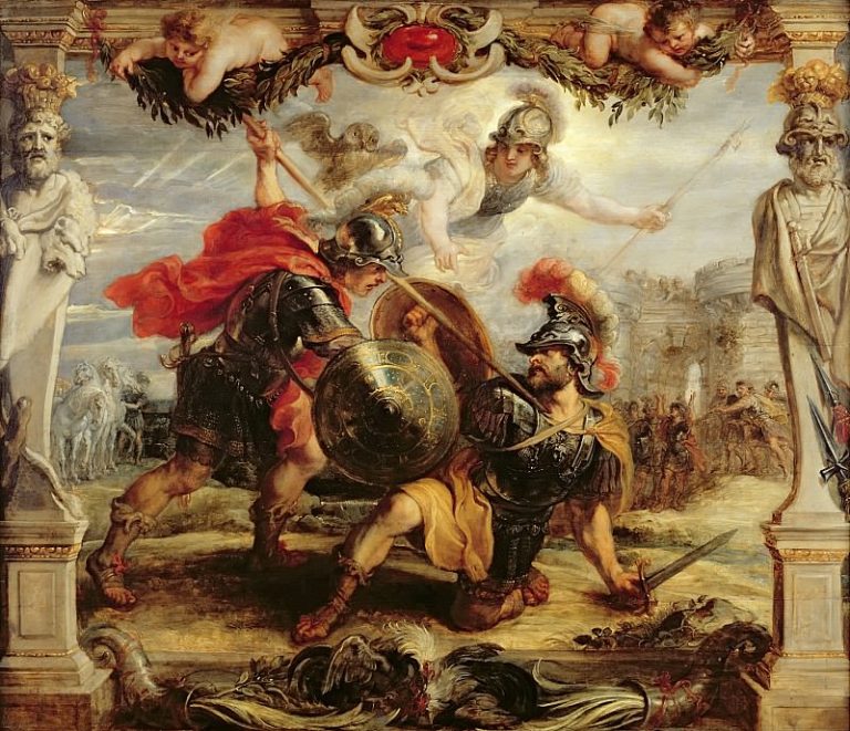 Победа Ахиллеса над Гектором картина