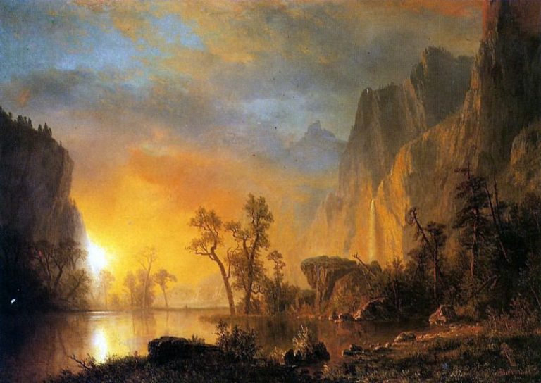 Закат в Скалистых горах картина