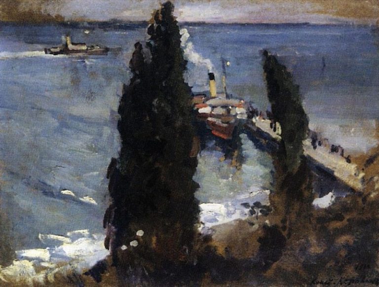 Гурзуф вечером. 1912 картина