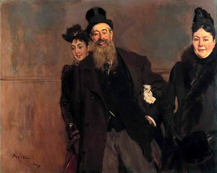Джон Льюис Браун с женой и дочерью, 1890 картина