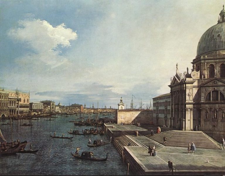 Большой Канал у церкви Санта Мария делла Салуте картина