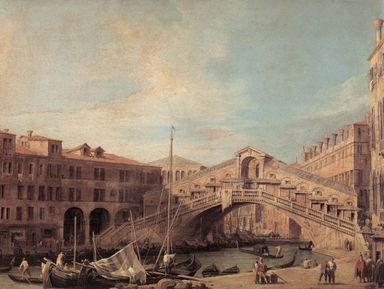 Большой Канал – мост Риальто с южной стороны картина